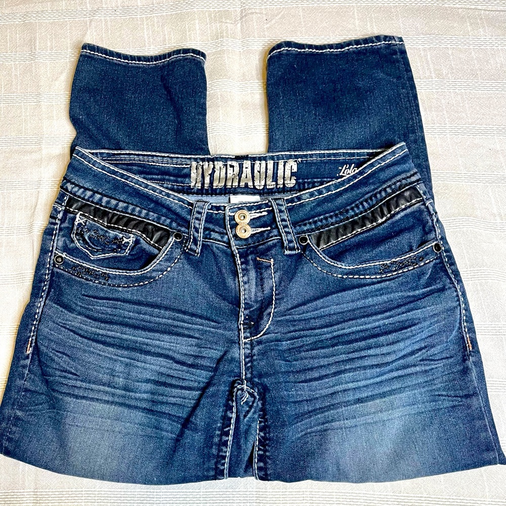 Hydraulic Lola Stretch Capri Blue Jeans Size 7/8